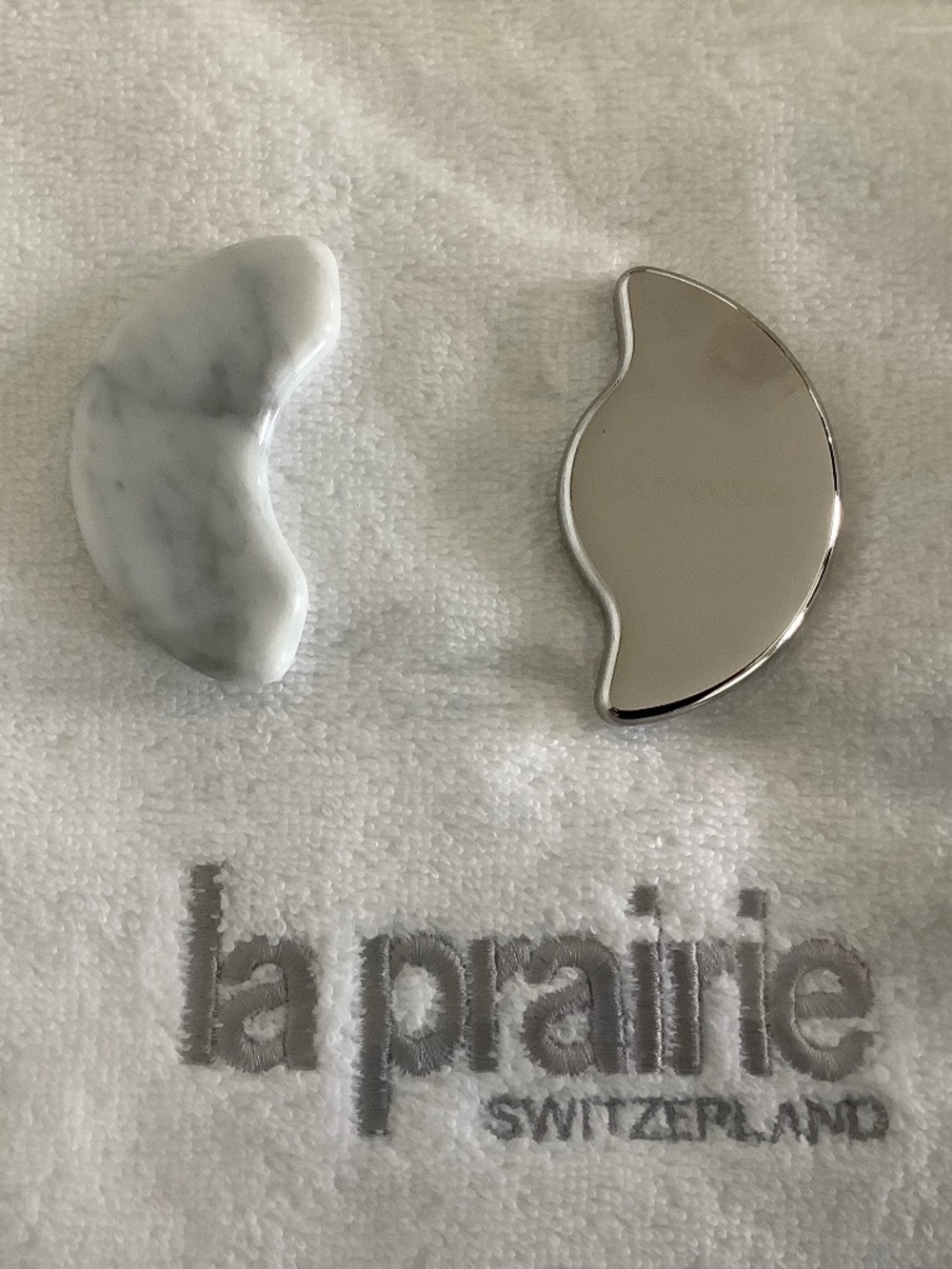 LA PRAIRIE Facial Massage Tool of Marble and Stainless Steel NEW